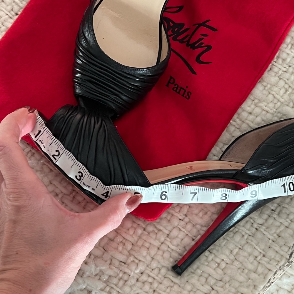 Christian Louboutin Black D'Orsay Peep Toe Heels - Picture 9 of 9